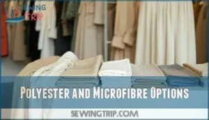 polyester and microfibre options