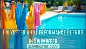 polyester and performance blends in swimwear
