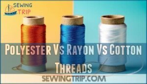 polyester vs rayon vs cotton threads