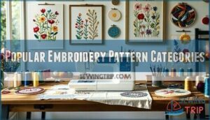 popular embroidery pattern categories