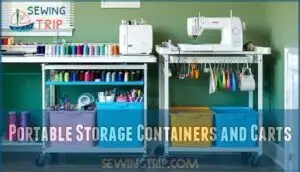 portable storage containers and carts