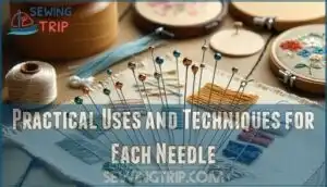 practical uses and techniques for each needle
