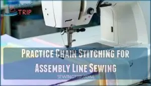 practice chain stitching for assembly line sewing