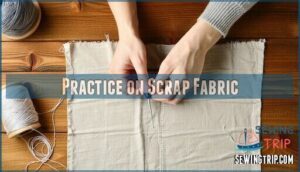 practice on scrap fabric