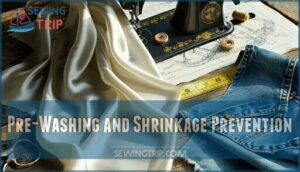 pre-washing and shrinkage prevention