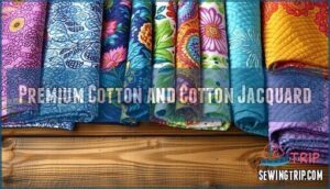 premium cotton and cotton jacquard