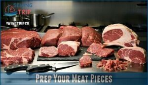 prep your meat pieces