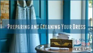 preparing and cleaning your dress