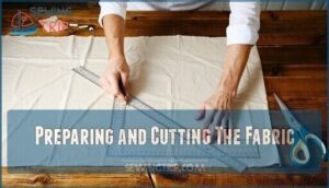 preparing and cutting the fabric