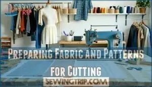 preparing fabric and patterns for cutting