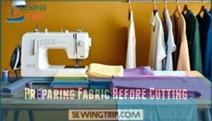preparing fabric before cutting