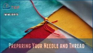 preparing your needle and thread