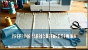 prepping fabric before sewing