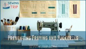 preventing fraying and puckering