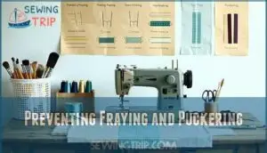 preventing fraying and puckering