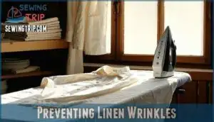 preventing linen wrinkles