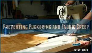 preventing puckering and fabric creep