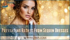 preventing rashes from sequin dresses