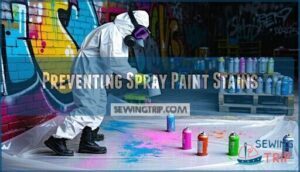preventing spray paint stains