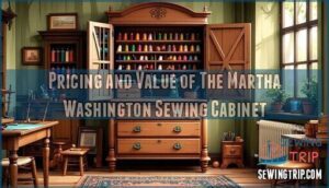 pricing and value of the martha washington sewing cabinet