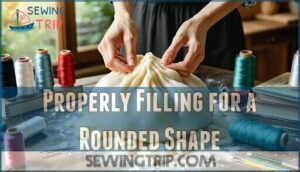 properly filling for a rounded shape