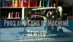pros and cons of machine sewing