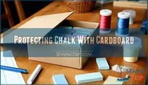 protecting chalk with cardboard