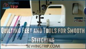 quilting feet and tools for smooth stitching