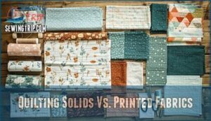 quilting solids vs. printed fabrics
