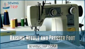 raising needle and presser foot