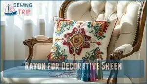 rayon for decorative sheen
