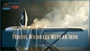 remove wrinkles with an iron