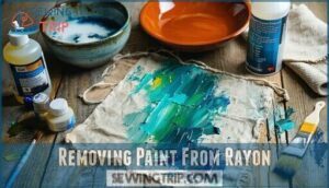 removing paint from rayon