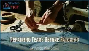 repairing tears before patching repairing tears before patching