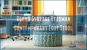round storage ottoman contemporary foot stool