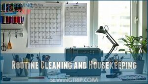 routine cleaning and housekeeping