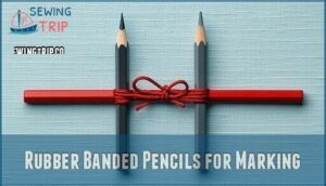 rubber banded pencils for marking
