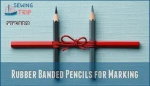 rubber banded pencils for marking
