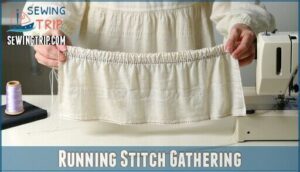 running stitch gathering