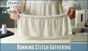 running stitch gathering running stitch gathering
