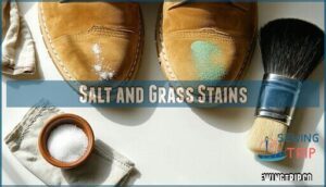 salt and grass stains
