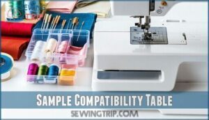 sample compatibility table