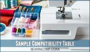 sample compatibility table