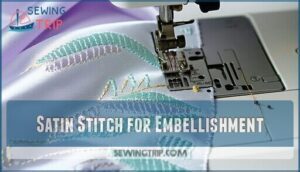 satin stitch for embellishment