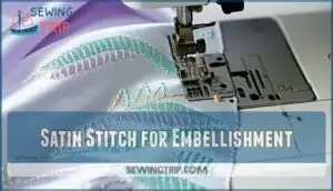 satin stitch for embellishment