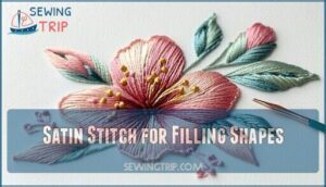 satin stitch for filling shapes
