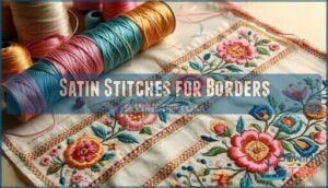 satin stitches for borders