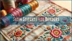 satin stitches for borders