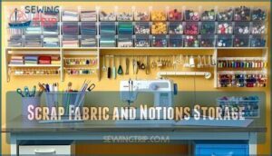 scrap fabric and notions storage