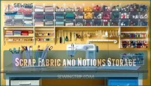 scrap fabric and notions storage